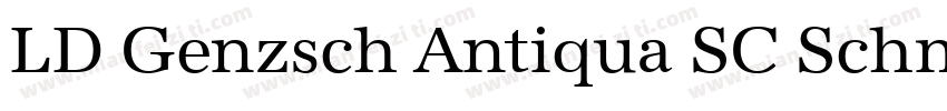 LD Genzsch Antiqua SC Schmalhalbfet字体转换